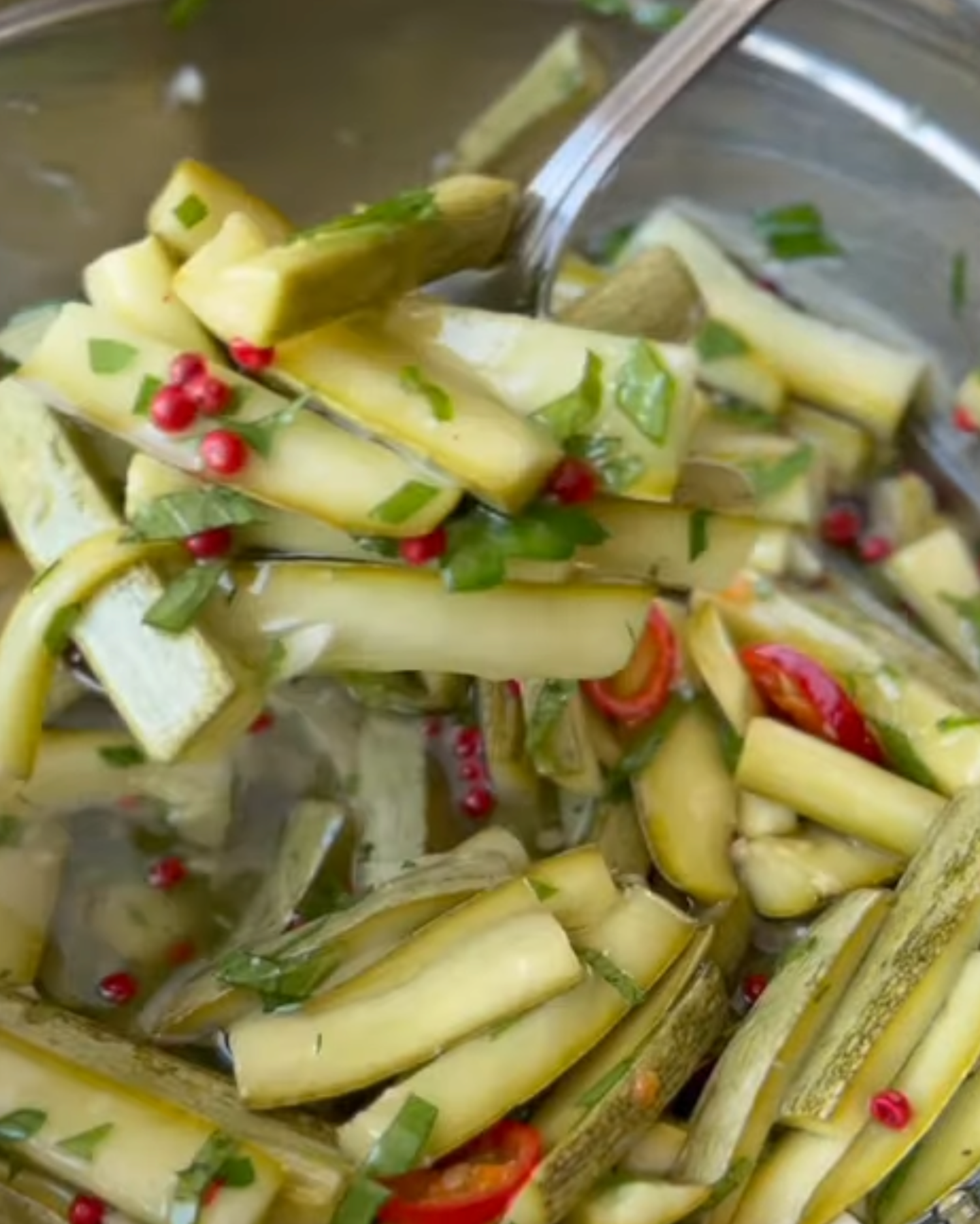 You are currently viewing Courgettes marinées – Courgettes à l’huile